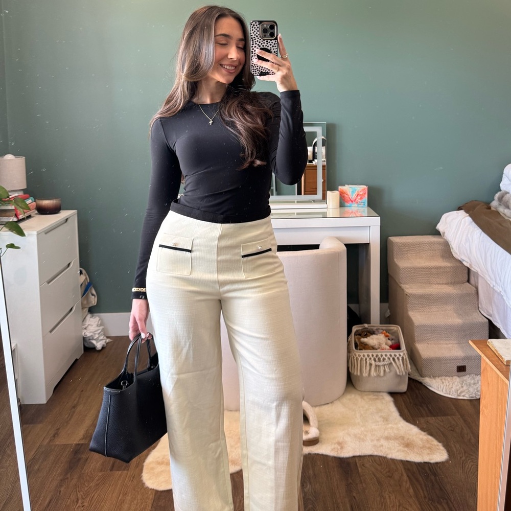 Cider Cream button work pants